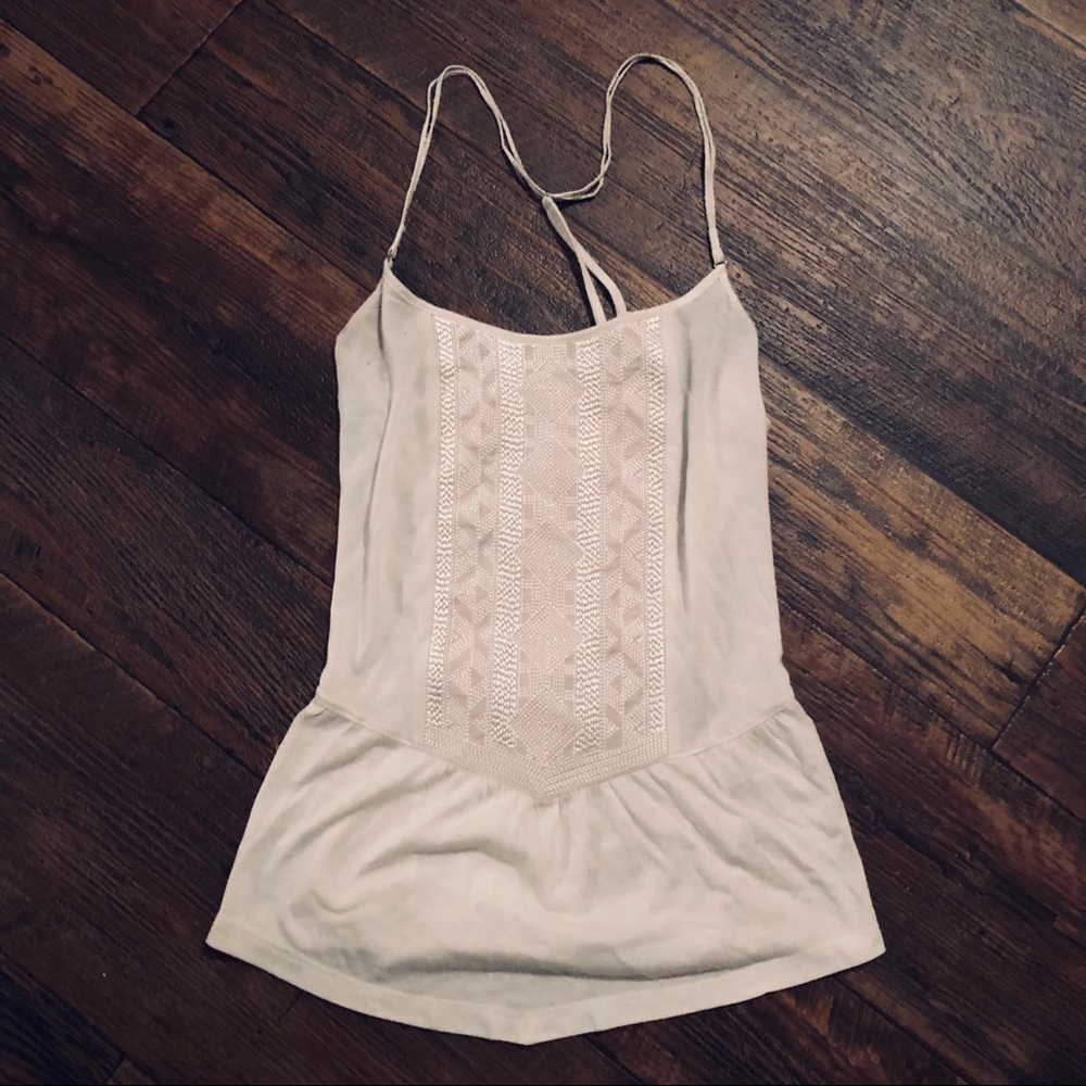American eagle white patterned tank
